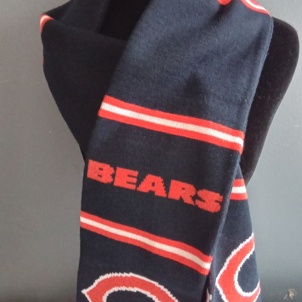 Chicago Bears NFL‎ Knit Scarf Team Logo Winter Warm Football Fan Gear